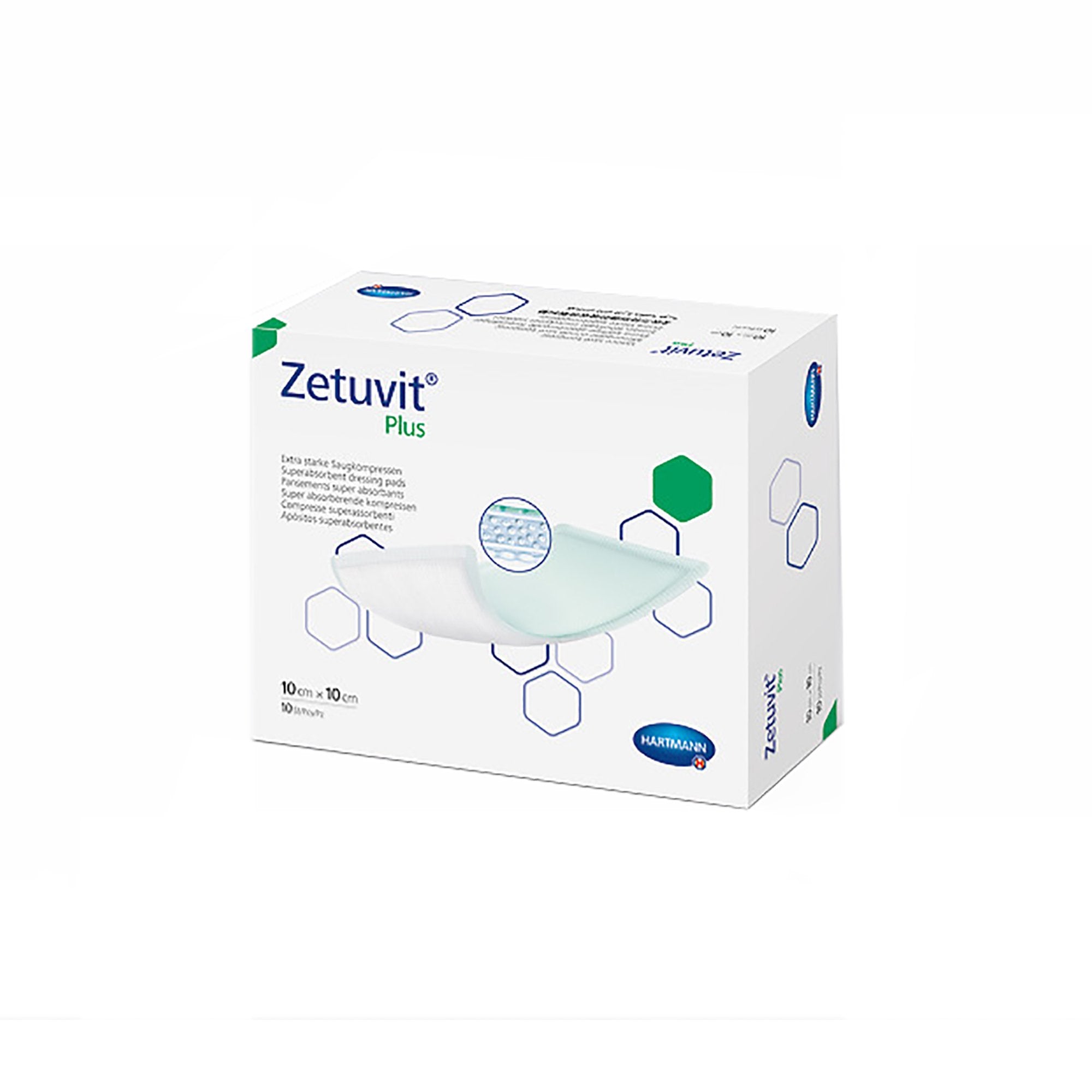 Super Absorbent Dressing Zetuvit Plus 4 X 4 Inch Nonwoven / Cellulose / Polyacrylate Polymers / Polypropylene Nonwoven Square Sterile