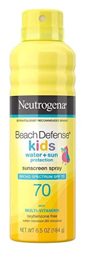 Neutrogena Beach Defense Kids Sunscreen Spray Broad Spectrum SPF 70, 6.5 Oz