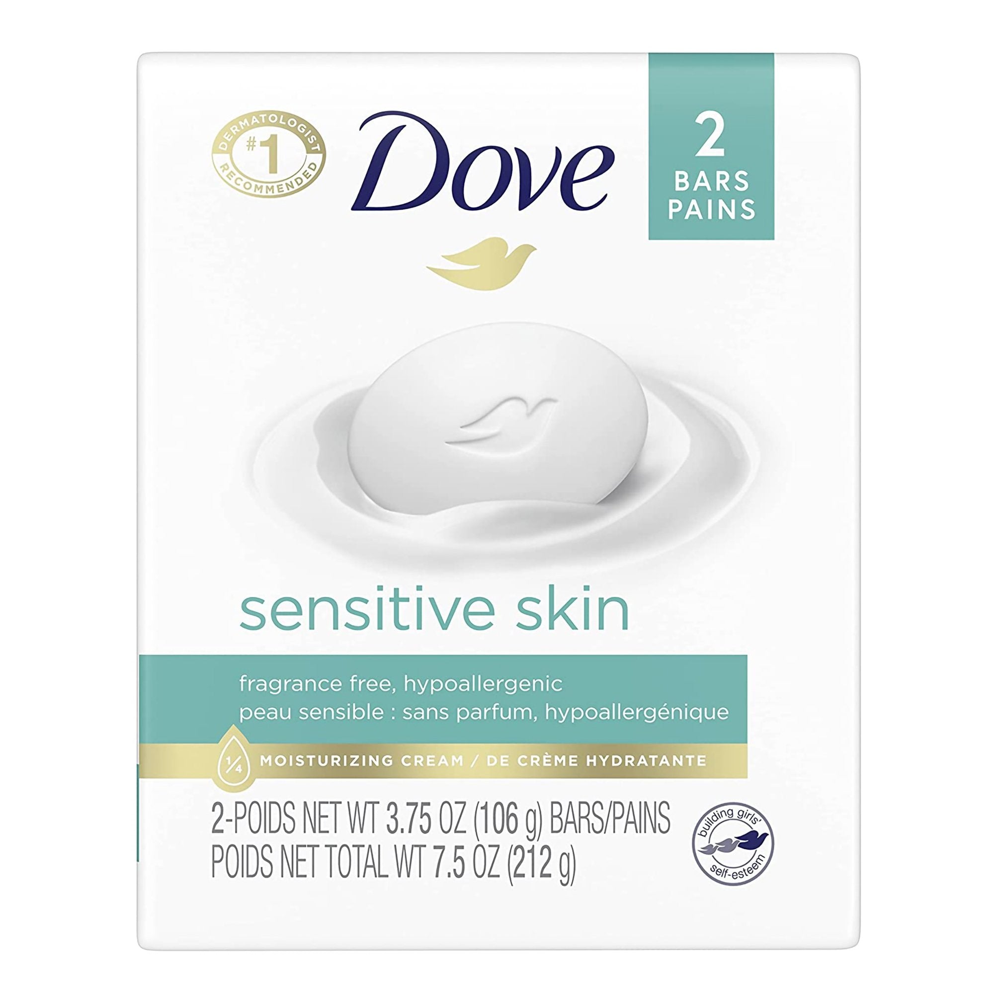 Soap Dove Sensitive Skin Bar 4.25 oz. Individually Wrapped Unscented