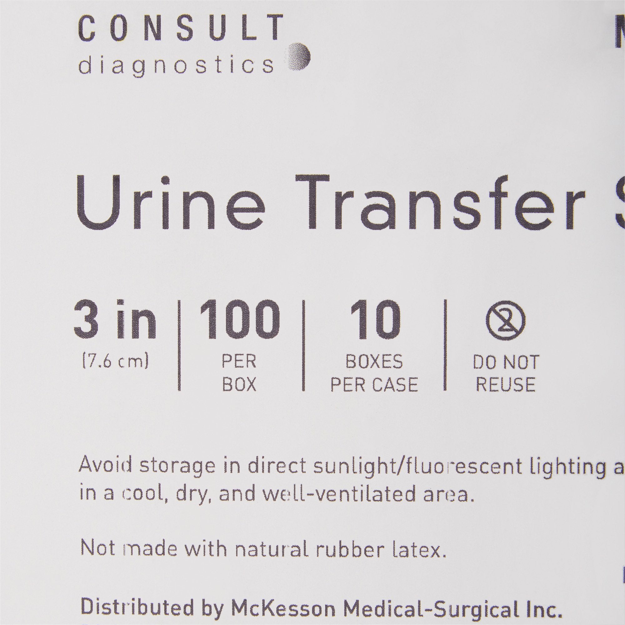 Urine Transfer Straw McKesson Consult 3 Inch (7.6 cm)