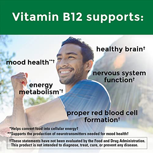 Nature Made Vitamin B12 1000 mcg, Dietary Supplement For Energy Metabolism Support, 160 Time Release Tablets, 160 Day Supply