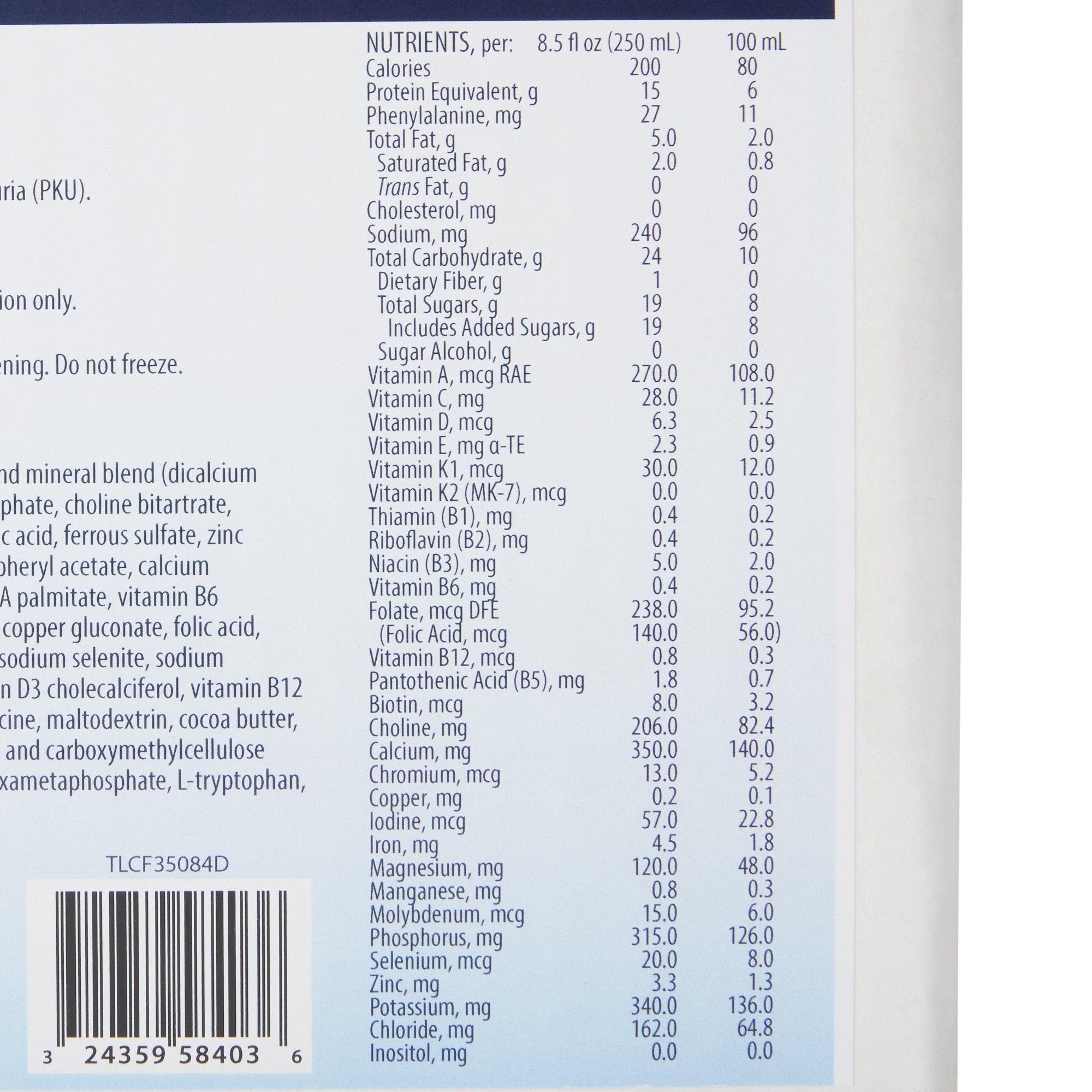 Oral Supplement Glytactin RTD 15 Original Flavor Liquid 8.5 oz. Carton