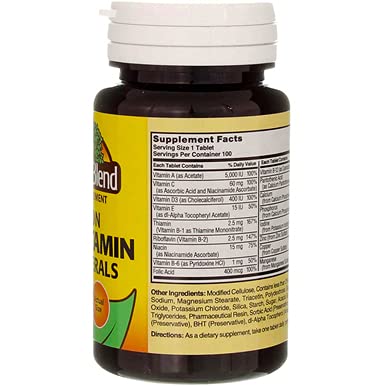 Nature's Blend Multiple Vitamin with Minerals No Iron 100 Tabs
