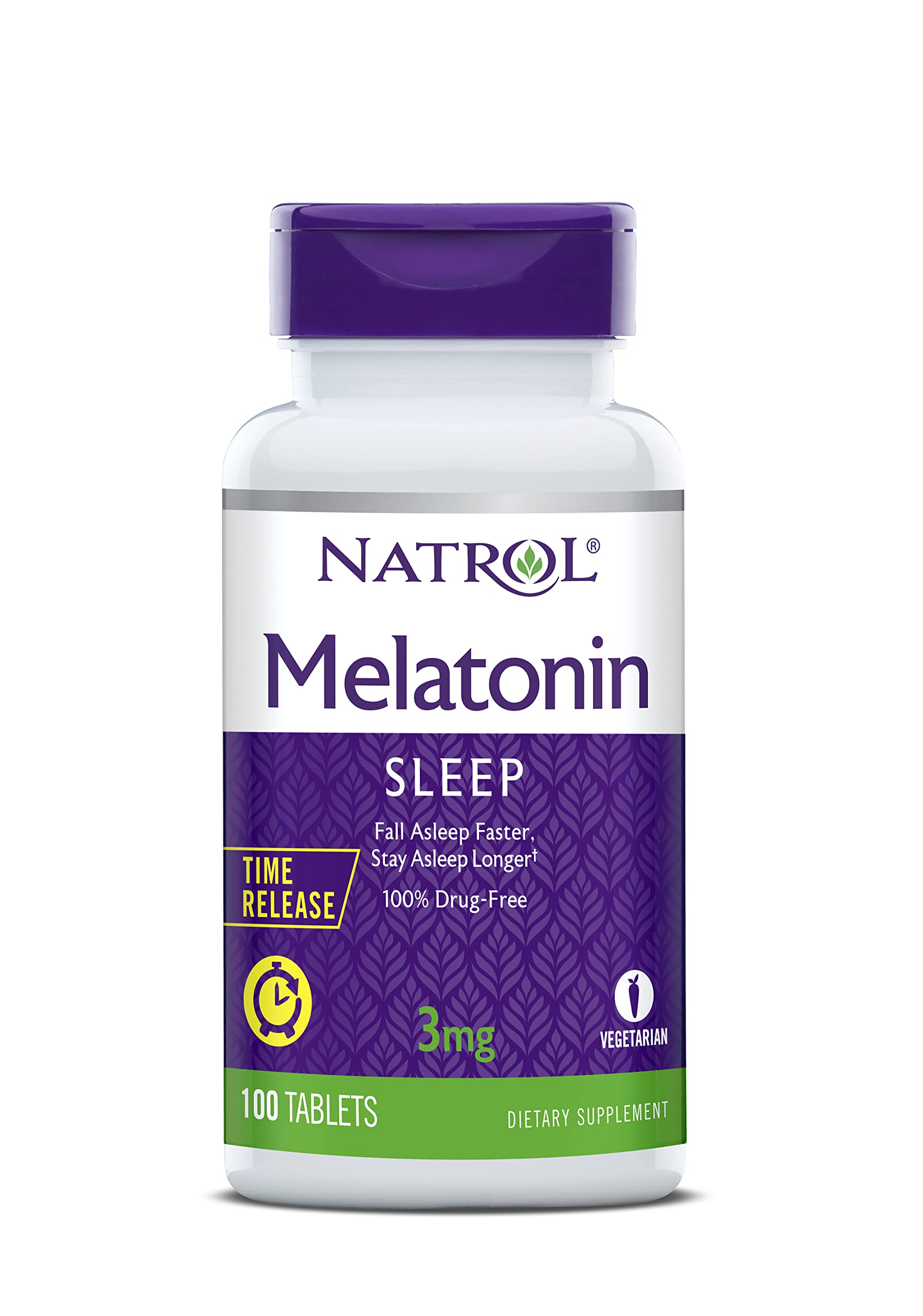 Natrol Melatonin Time Release Tablets, 3mg, 100 Count