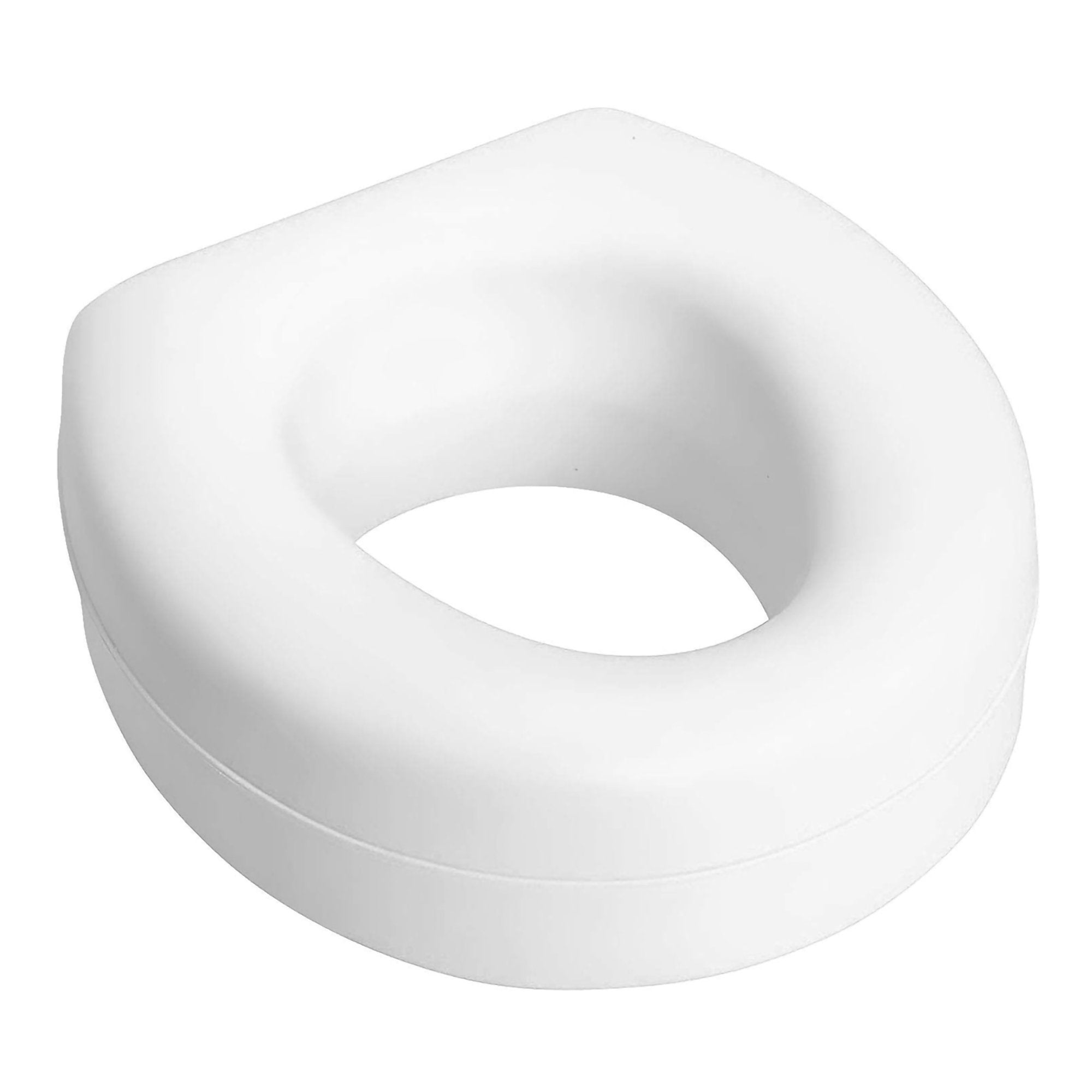 Raised Toilet Seat HealthSmart 5 Inch Height White 250 lbs. Weight Capacity.