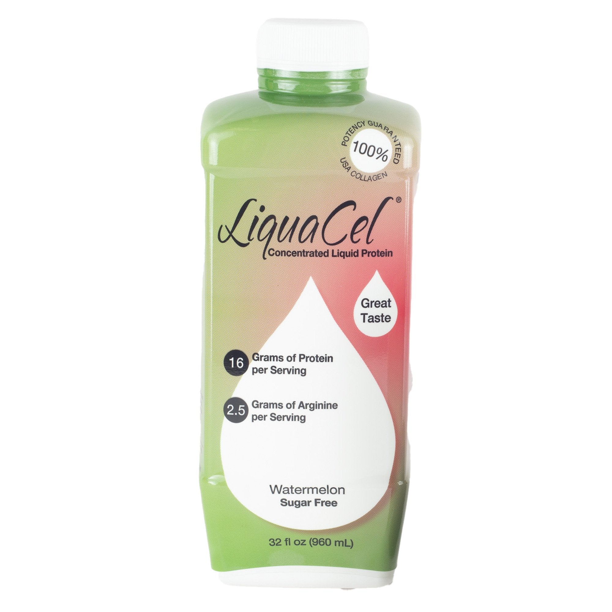 Oral Supplement LiquaCel Watermelon Flavor Liquid 32 oz. Bottle