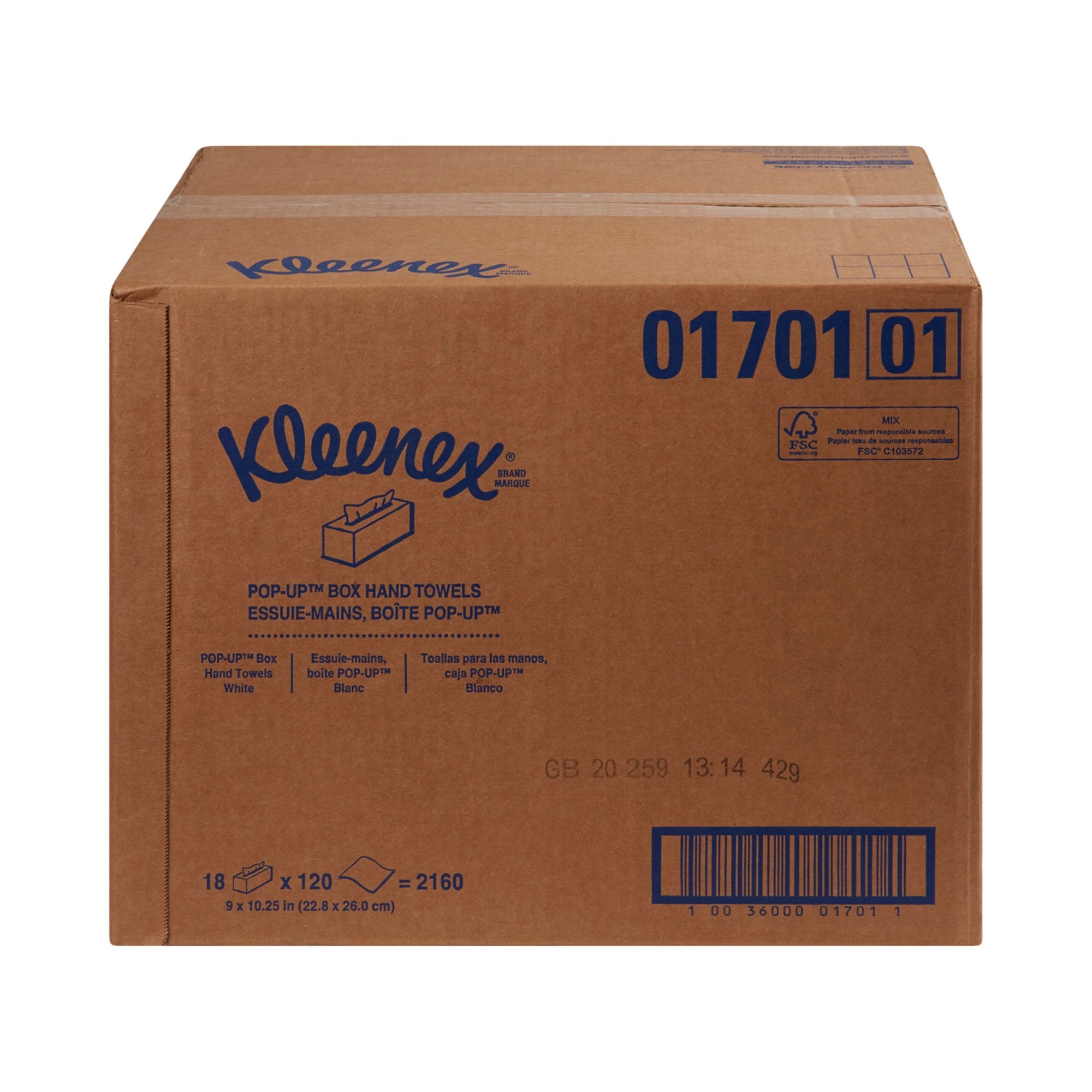 Guest Towel Pop Up Box Kleenex Pop Up 9 X 10-1/2 Inch