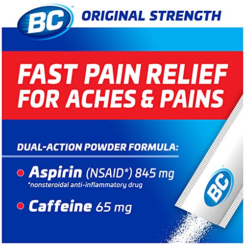 BC Powder Original Strength Pain Reliever, Aspirin Dissolve Packs, 24 Count