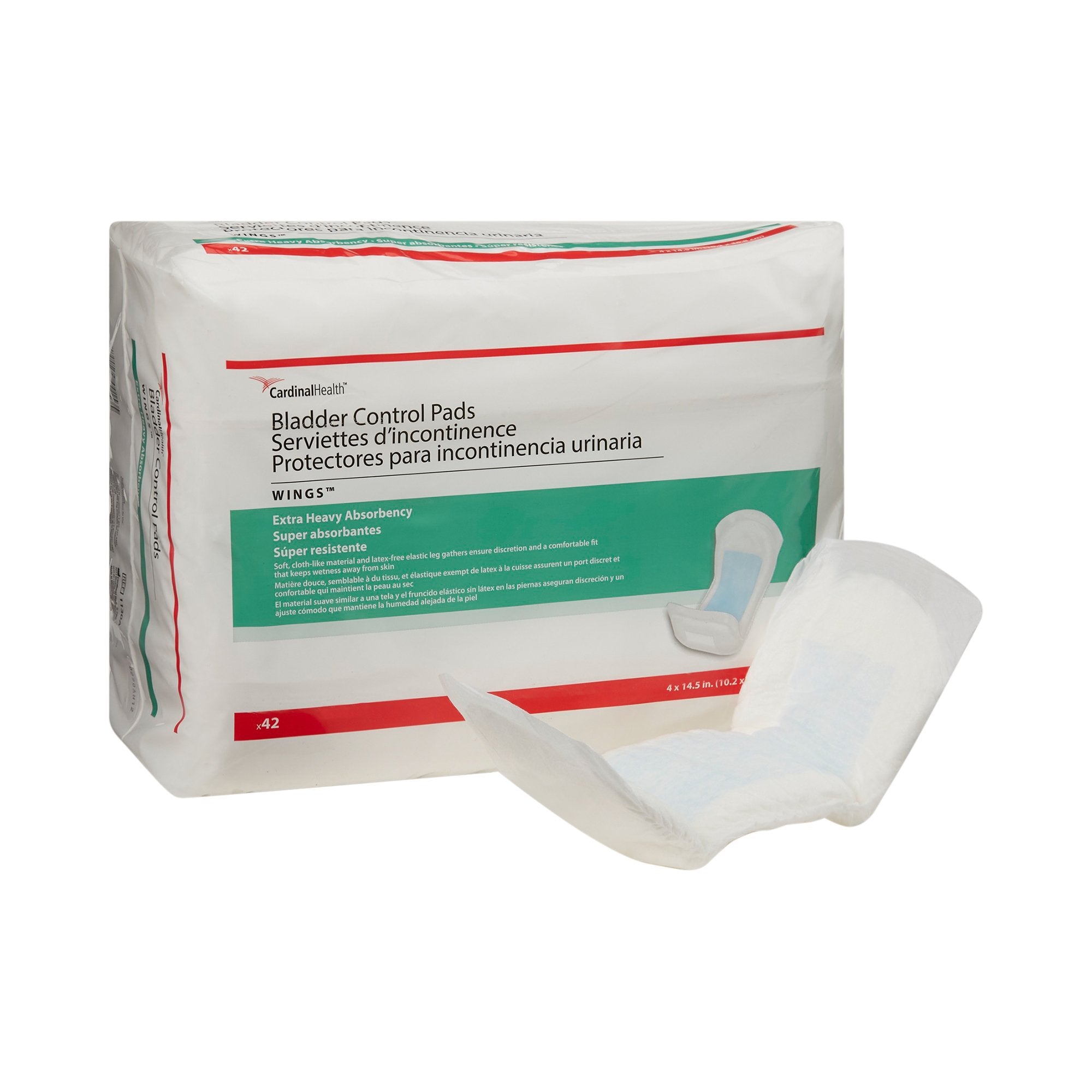 Bladder Control Pad Sure Care 4 X 14-1/2 Inch Heavy Absorbency Polymer Core One Size Fits Most