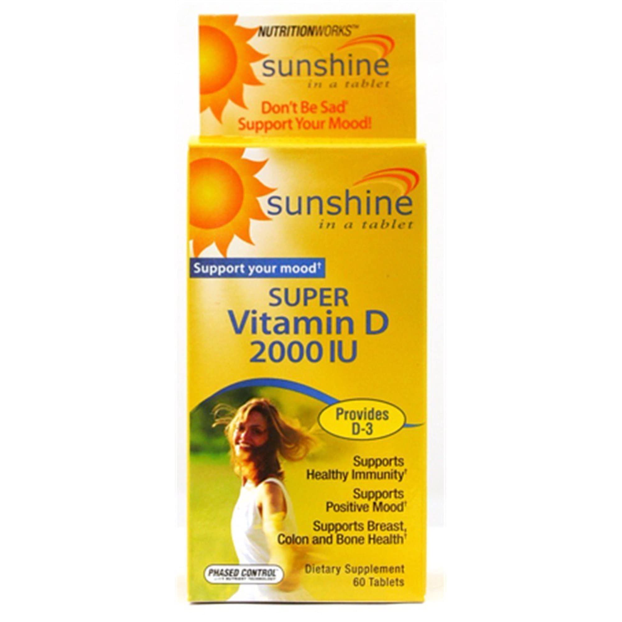 Windmill sunshine super vitamin D 2000 IU phased control dietary supplement tablets - 60 ea