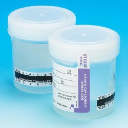 Specimen Container with Temperature Strip 57 X 73 mm 90 mL (3 oz.) Screw Cap Patient Information Sterile