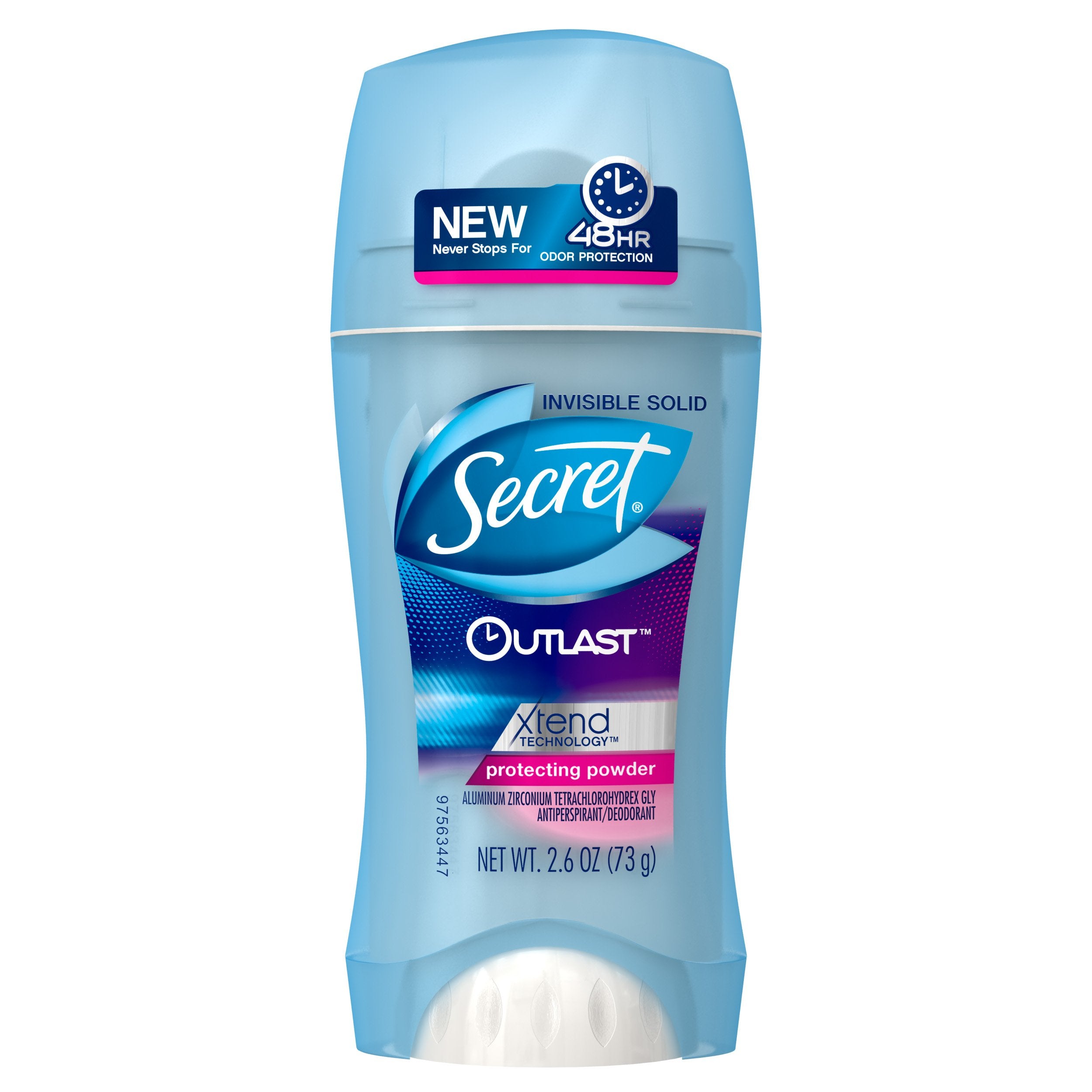 Secret Outlast Invisible Solid Antiperspirant and Deodorant, Protecting Powder Scent, 2.6 Ounce (Pack of 2)