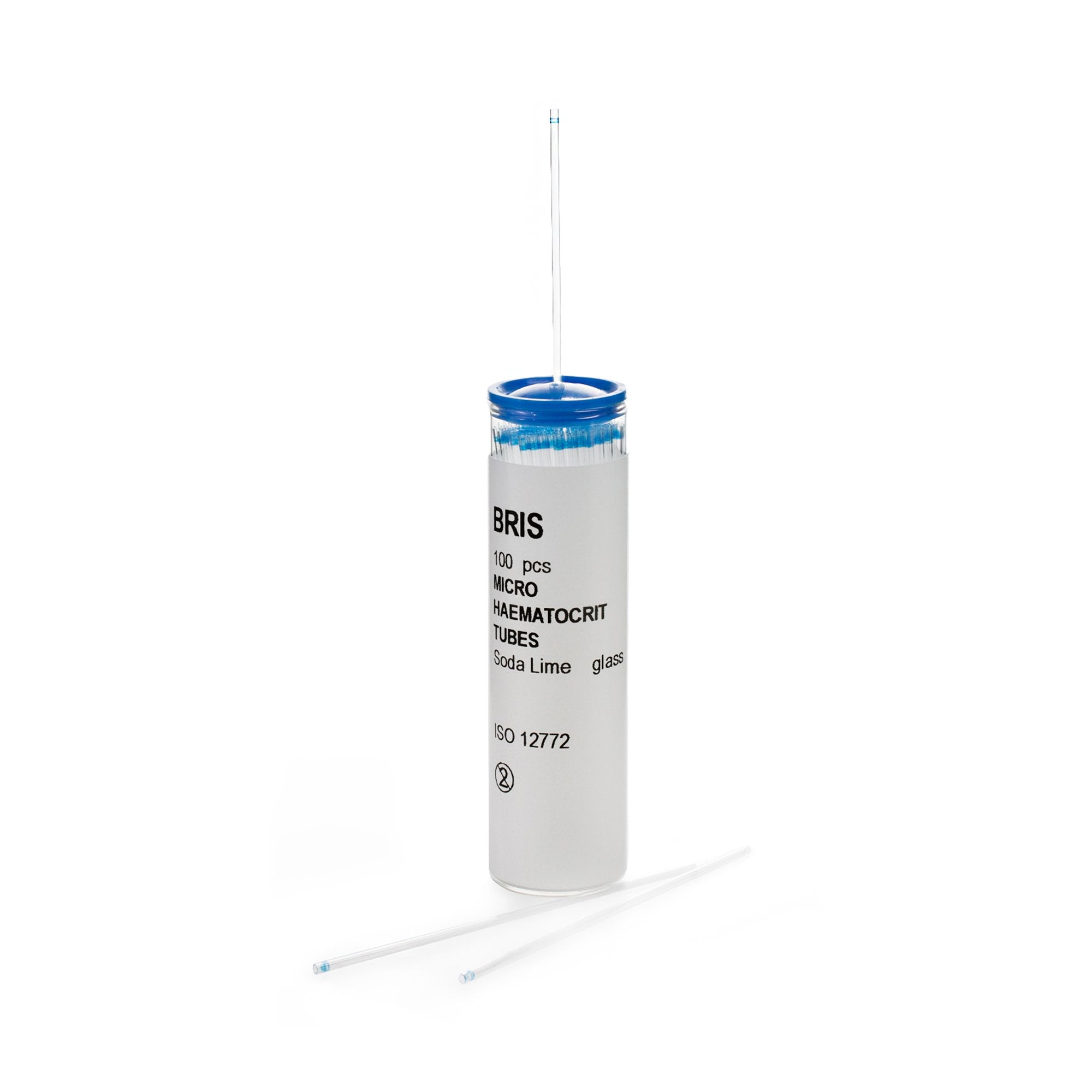 McKesson Capillary Blood Collection Tube Micro-hematocrit Plain 1.1 X 75 mm 75 L Blue Stripe Without Closure Glass Tube