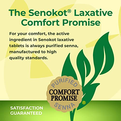 Senokot Regular Strength, 100 Tablets, Natural Vegetable Laxative Ingredient senna for Gentle Dependable Overnight Relief of Occasional Constipation