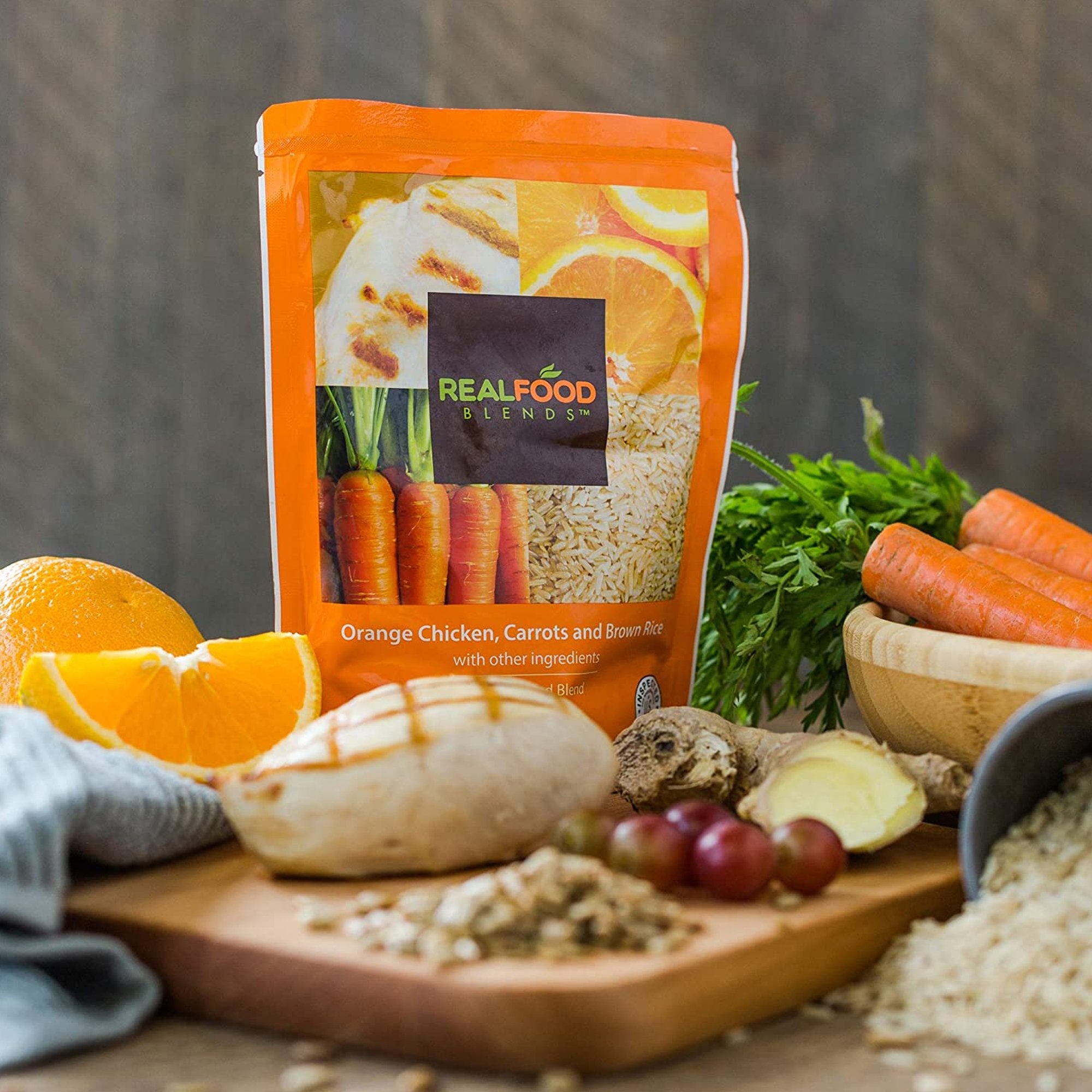 Tube Feeding Formula Real Food Blends Orange Chicken / Carrots / Brown Rice Flavor Liquid 9.4 oz. Pouch