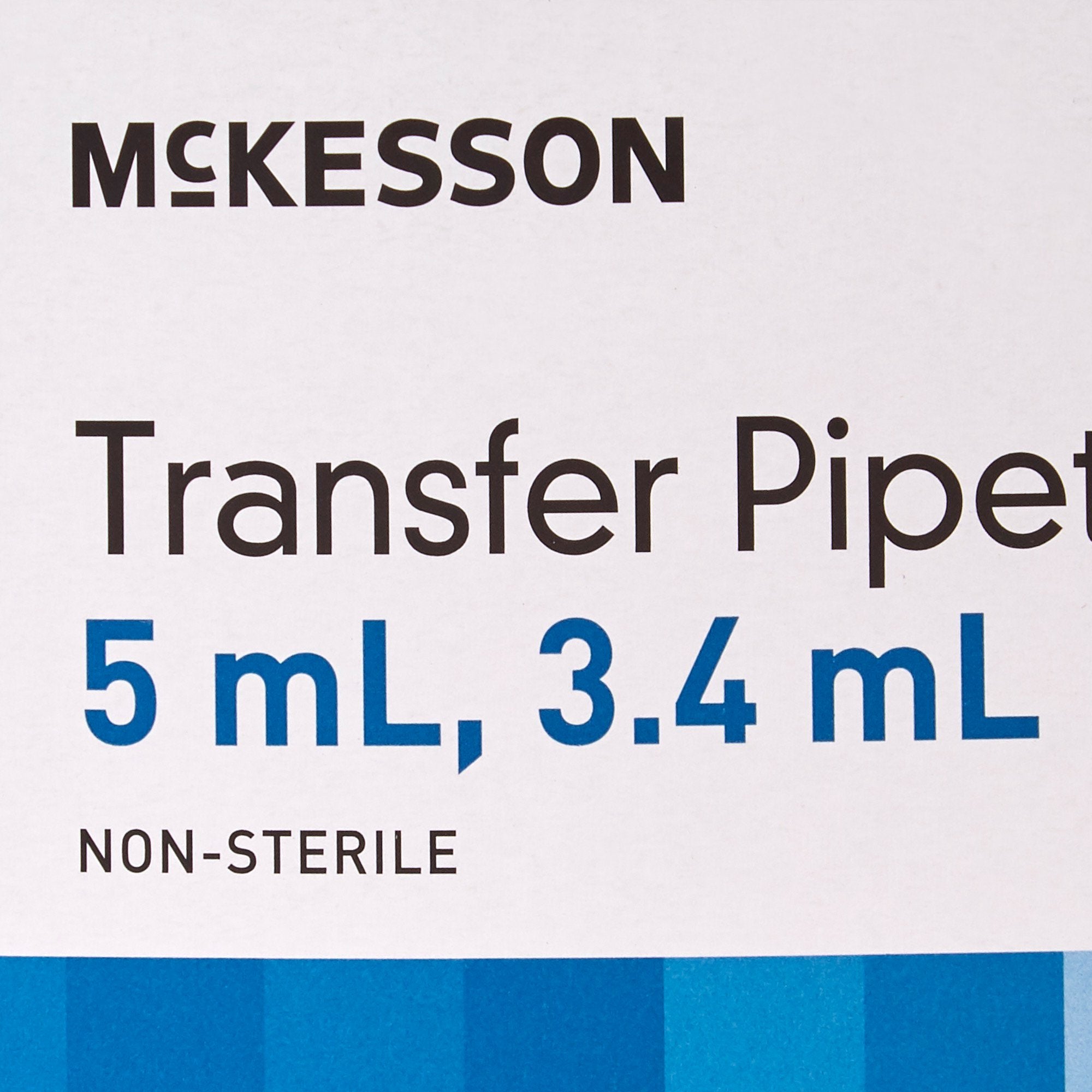 McKesson Transfer Pipette 5 mL 0.5 to 1 mL Graduation Increments NonSterile