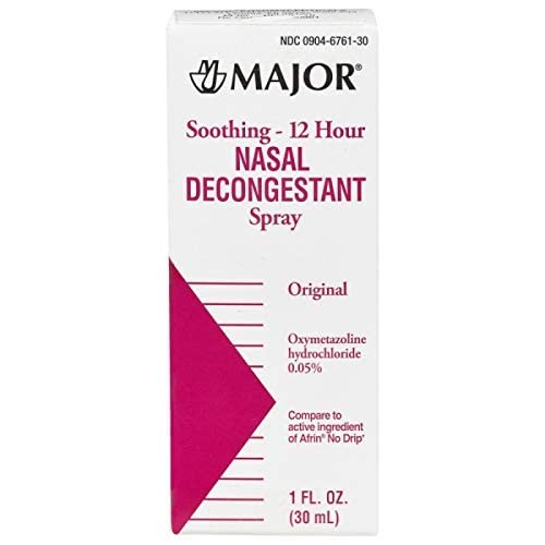 Nasal Decongestant Pump Mist Spray 12hr Oxymetazoline HCL 0.05% 30ml (6)
