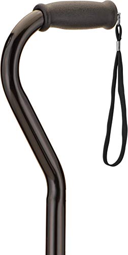 NOVA Quad Cane, Lightweight Four Legged Cane with Soft Grip Handle, Height (for users 411 - 64) and Left or Right Adjustable, Black