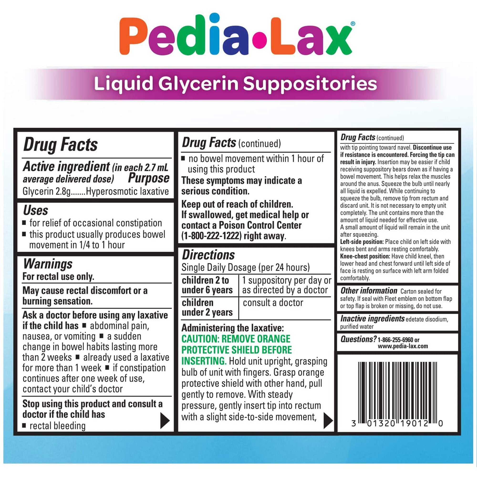 Laxative Fleet Suppository 50 per Box 2 Gram Strength Glycerin