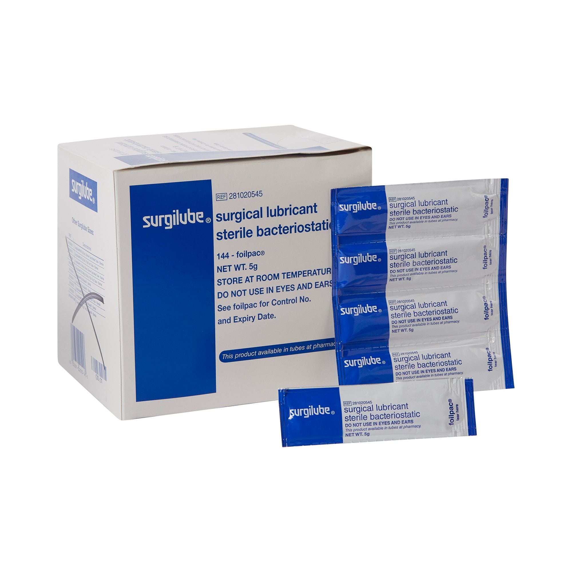Lubricating Jelly - Carbomer free Surgilube 5 Gram Individual Packet Sterile