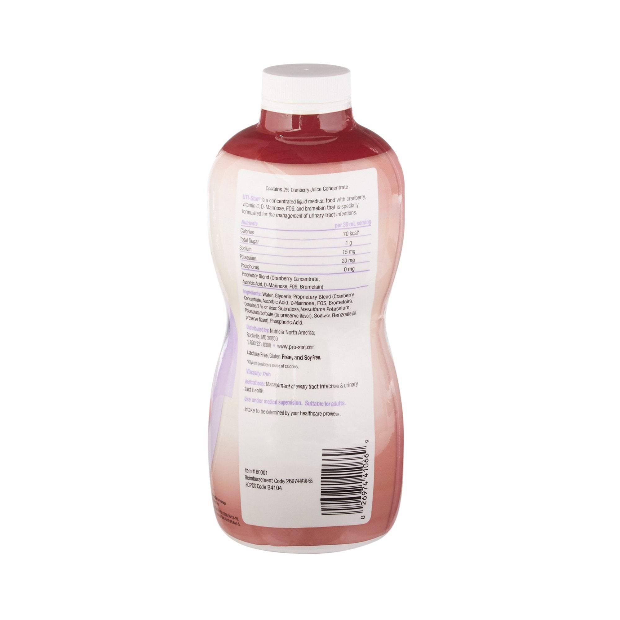 Oral Supplement UTI-Stat Cranberry Flavor Liquid 30 oz. Bottle