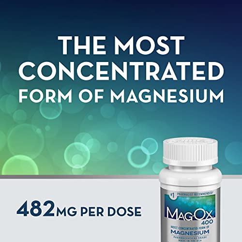 Mag-Ox 400 Magnesium Mineral Dietary Supplement Tablets, 483 mg Magnesium Oxide, 60 Count