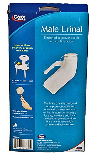 Carex Portable Urinal For Men - Male Urinal and Travel John - Plastic Urinal