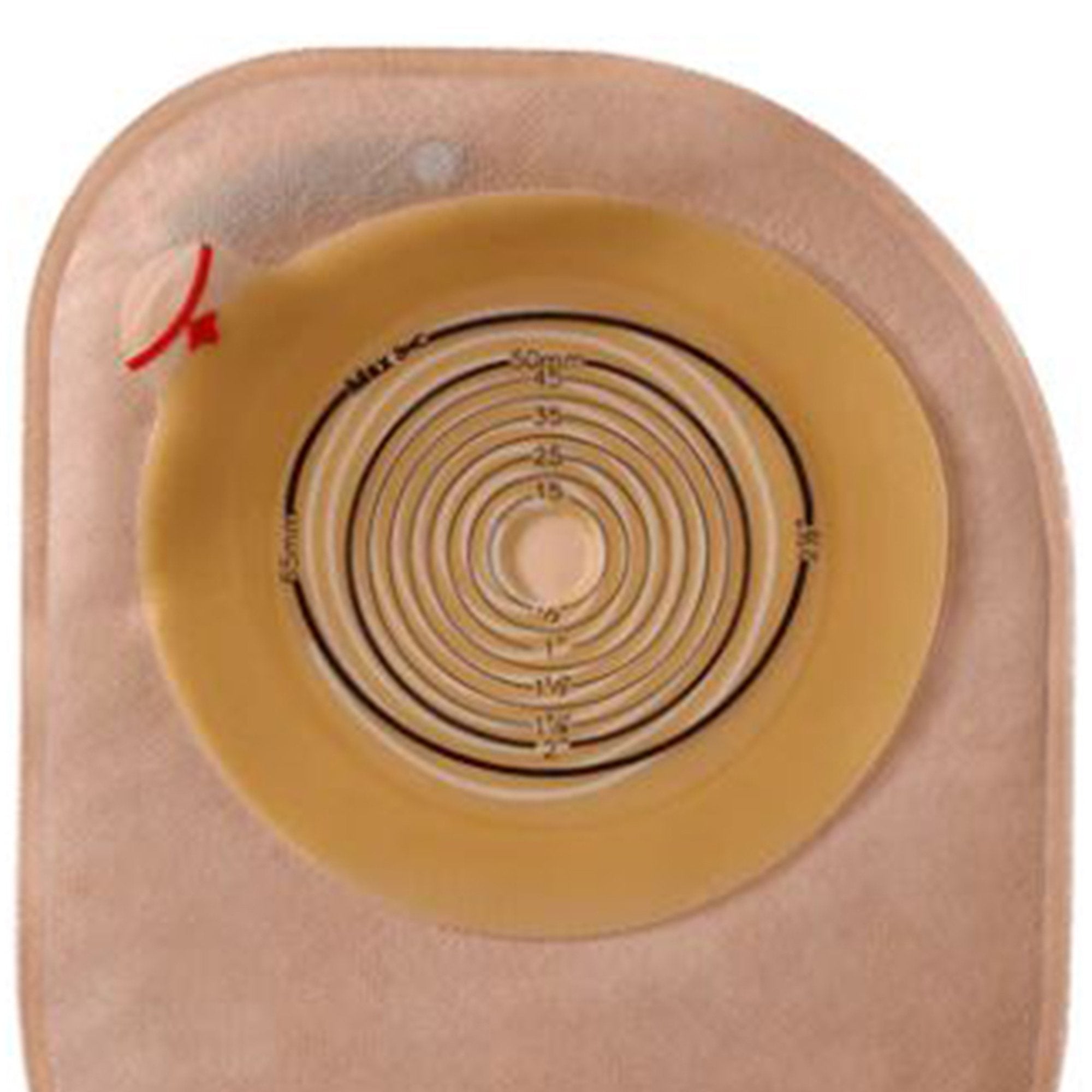 Colostomy Pouch Assura One-Piece System 11-1/2 Inch Length 3/8 to 2-3/4 Inch Stoma Drainable Flat, Trim to Fit