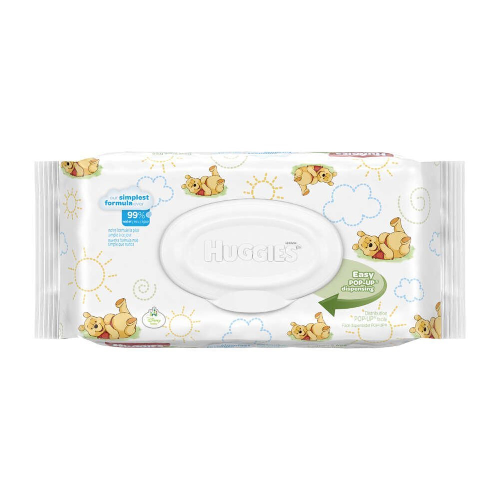 Baby Wipe Huggies Natural Care Soft Pack Purified Water / Coco-Glucoside / Aloe / Vitamin E Unscented 32 Count