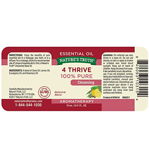 Nature's Truth Vitamins Essential Oil, 4 Thrive, 0.51 Fluid Ounce