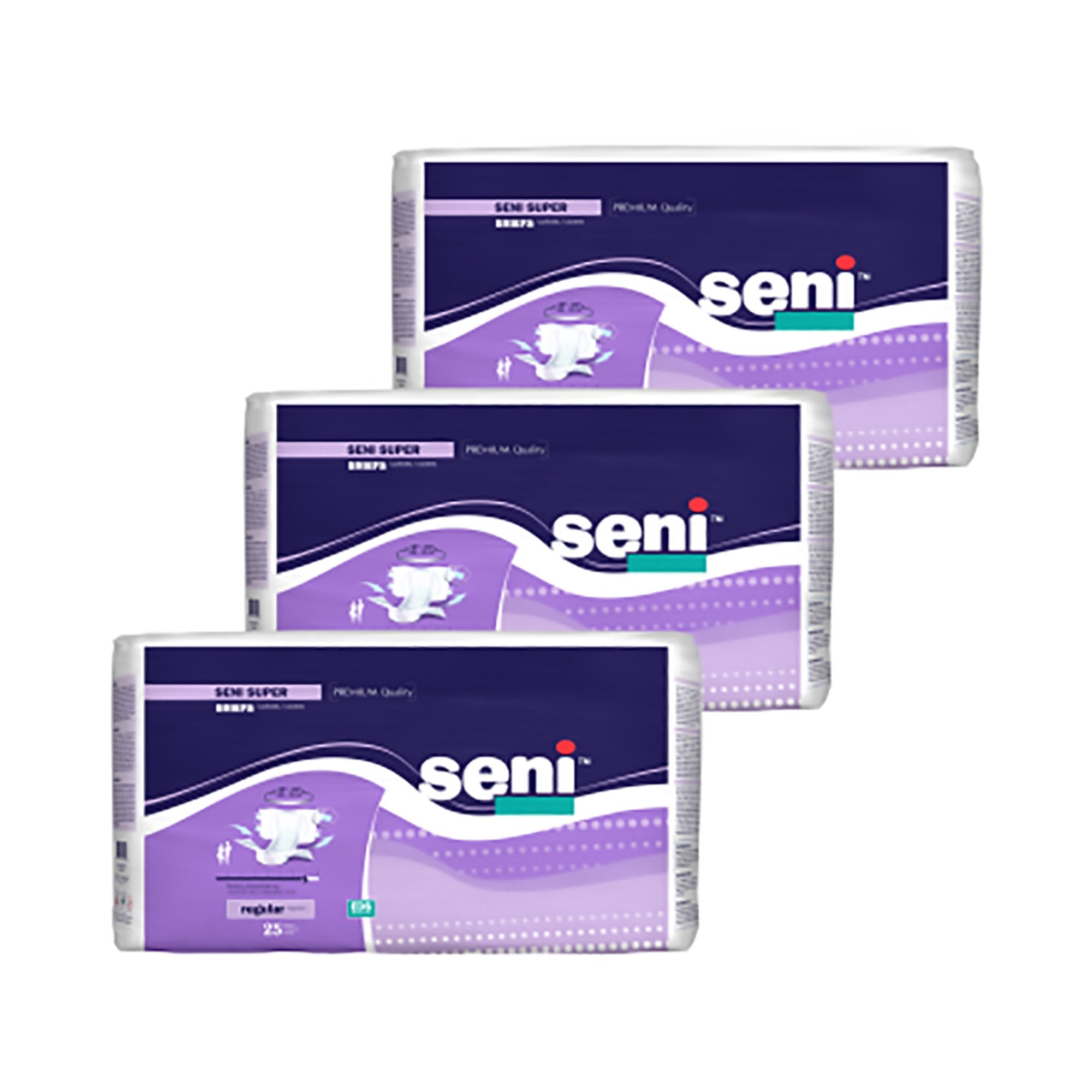 Unisex Adult Incontinence Brief Seni Super Regular Disposable Heavy Absorbency