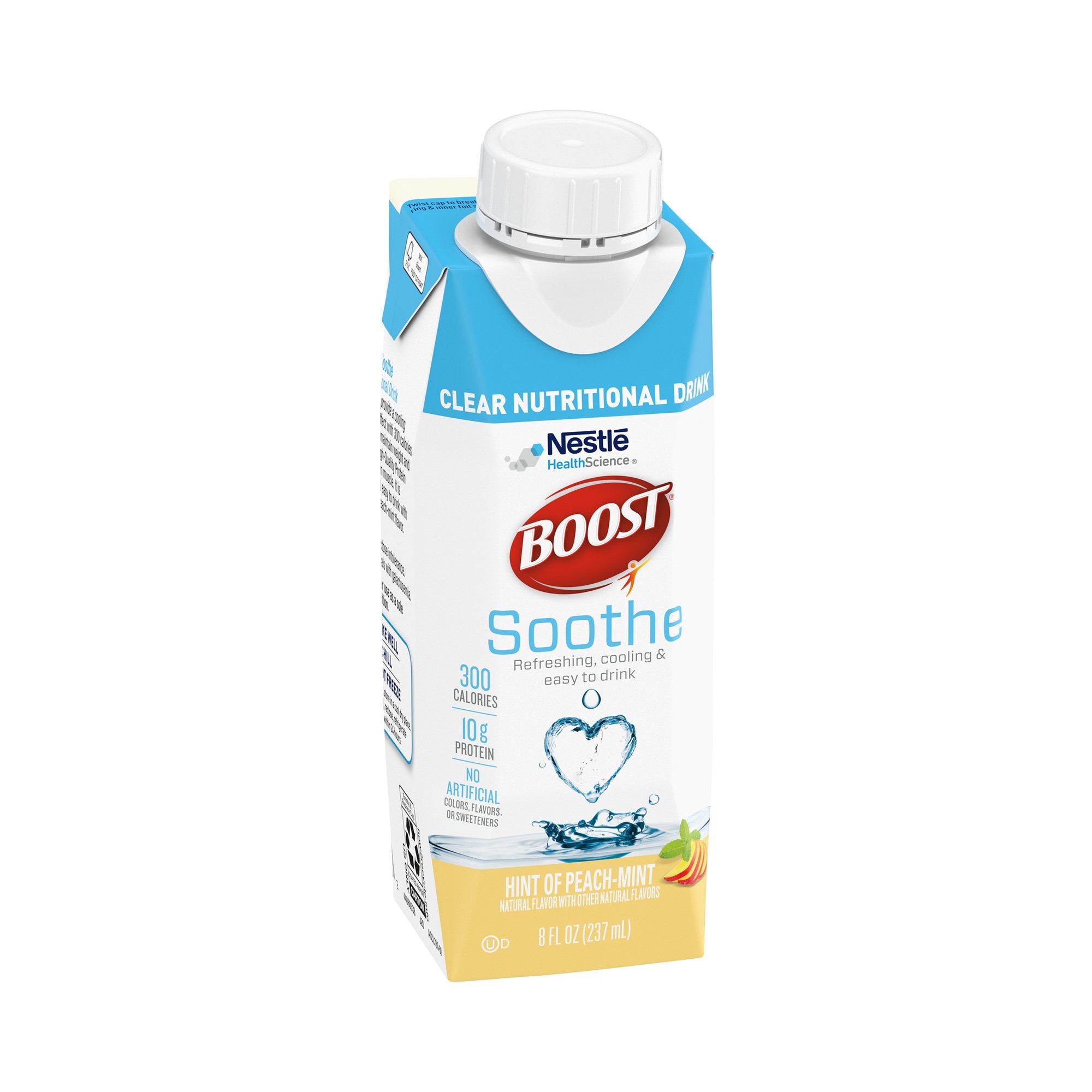 Oral Supplement Boost Soothe Peach Mint Flavor Liquid 8 oz. Carton