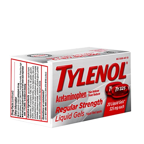 Tylenol Regular Strength Liquid Gels, 20 Count