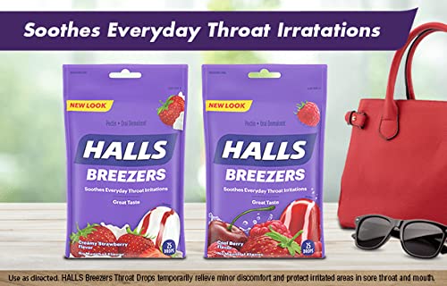 Halls Breezers Throat Drops