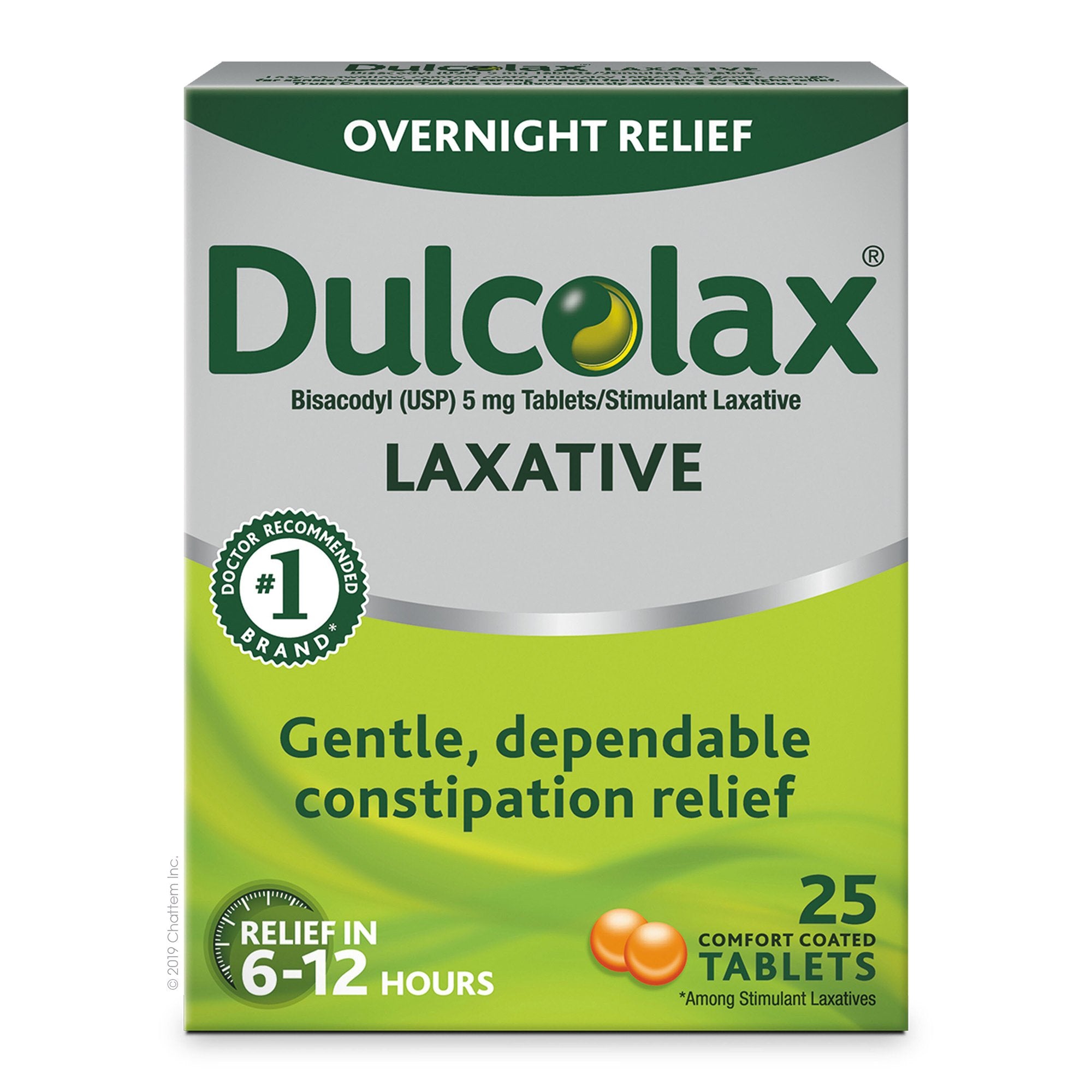 Laxative Dulcolax Tablet 25 per Box 5 mg Strength Bisacodyl USP