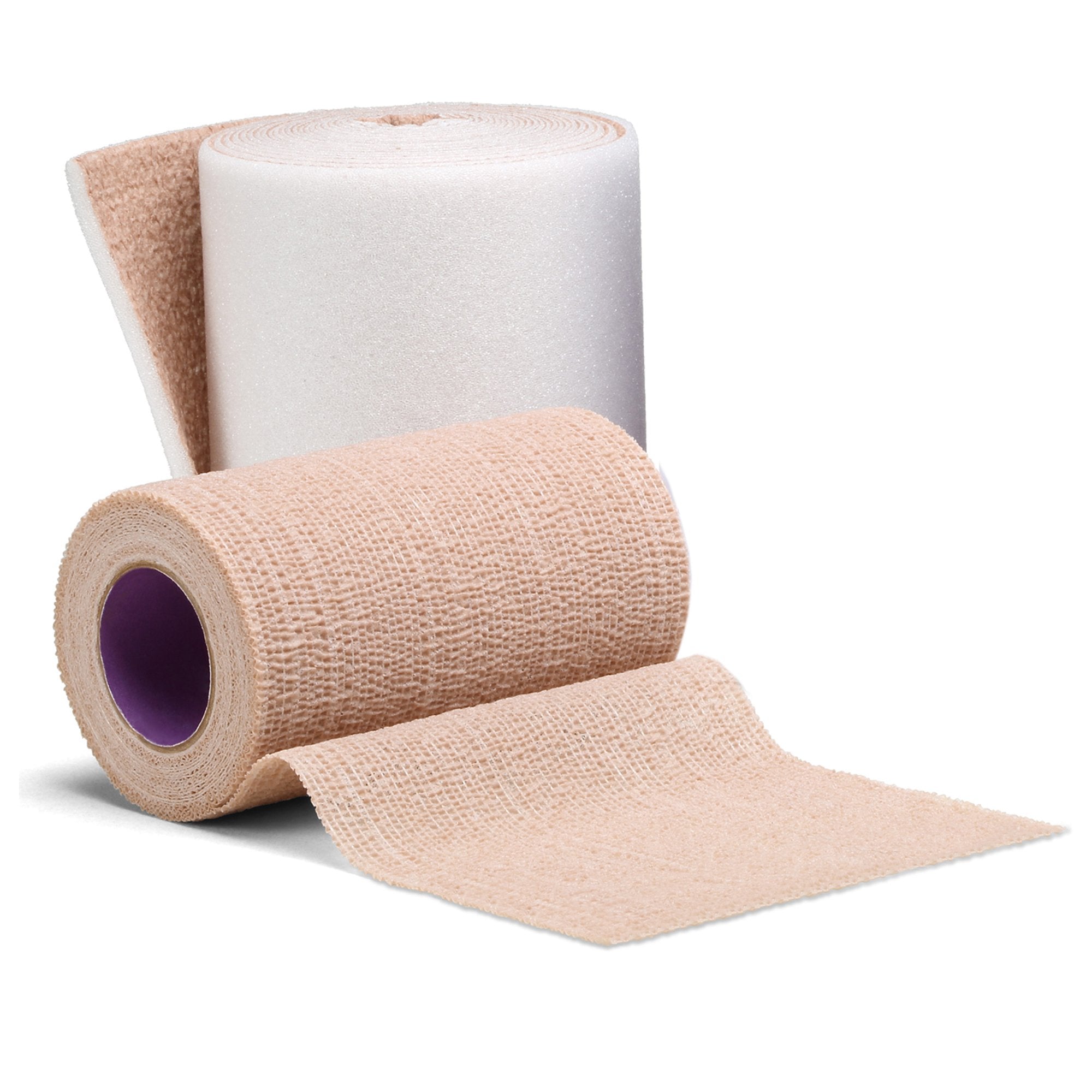 2 Layer Compression Bandage System 3M Coban 2 4 Inch X 3-4/5 Yard / 4 Inch X 6-3/10 Yard 35 to 40 mmHg Self-adherent / Pull On Closure Tan / White NonSterile