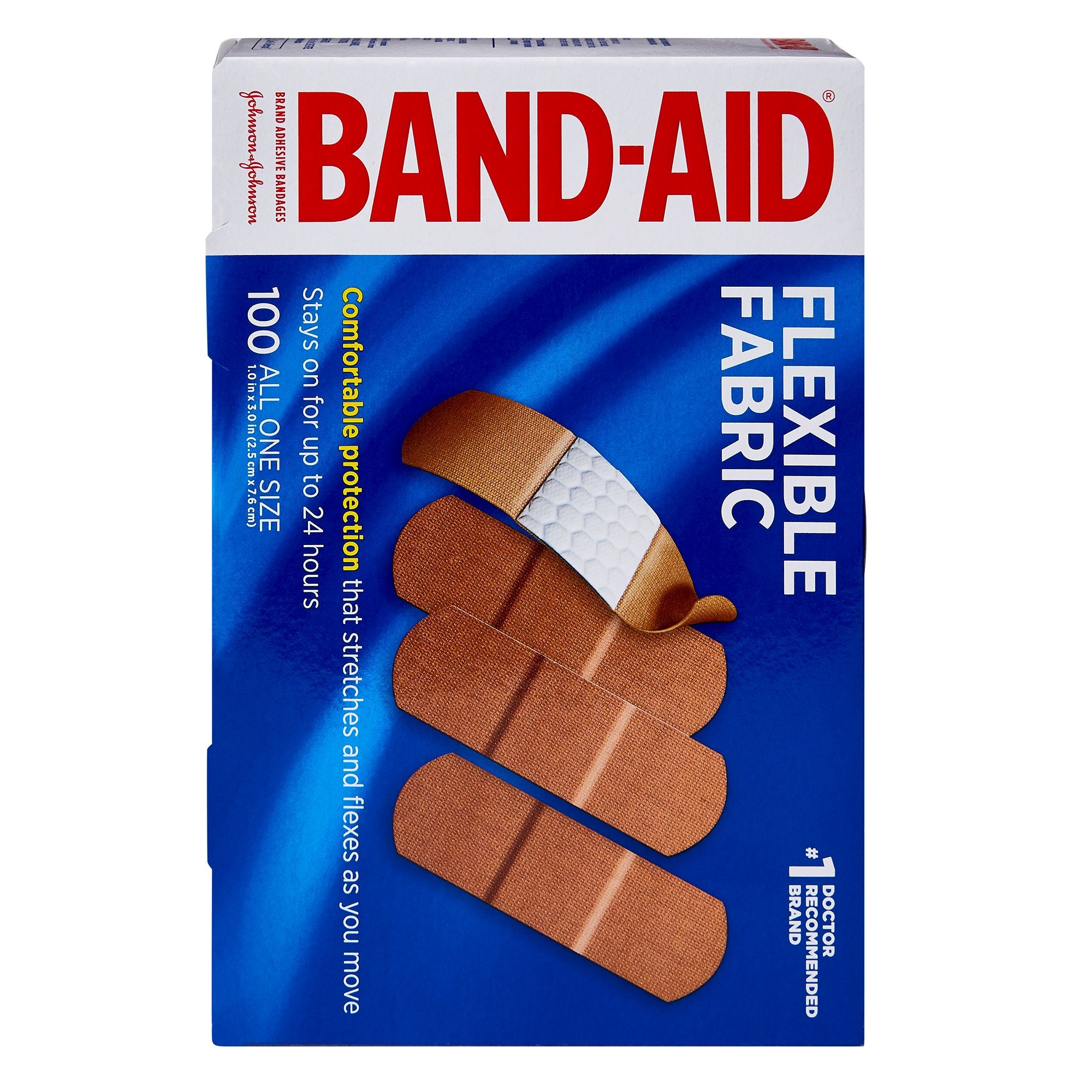 Adhesive Strip Band-Aid 1 X 3 Inch Fabric Rectangle Tan Sterile