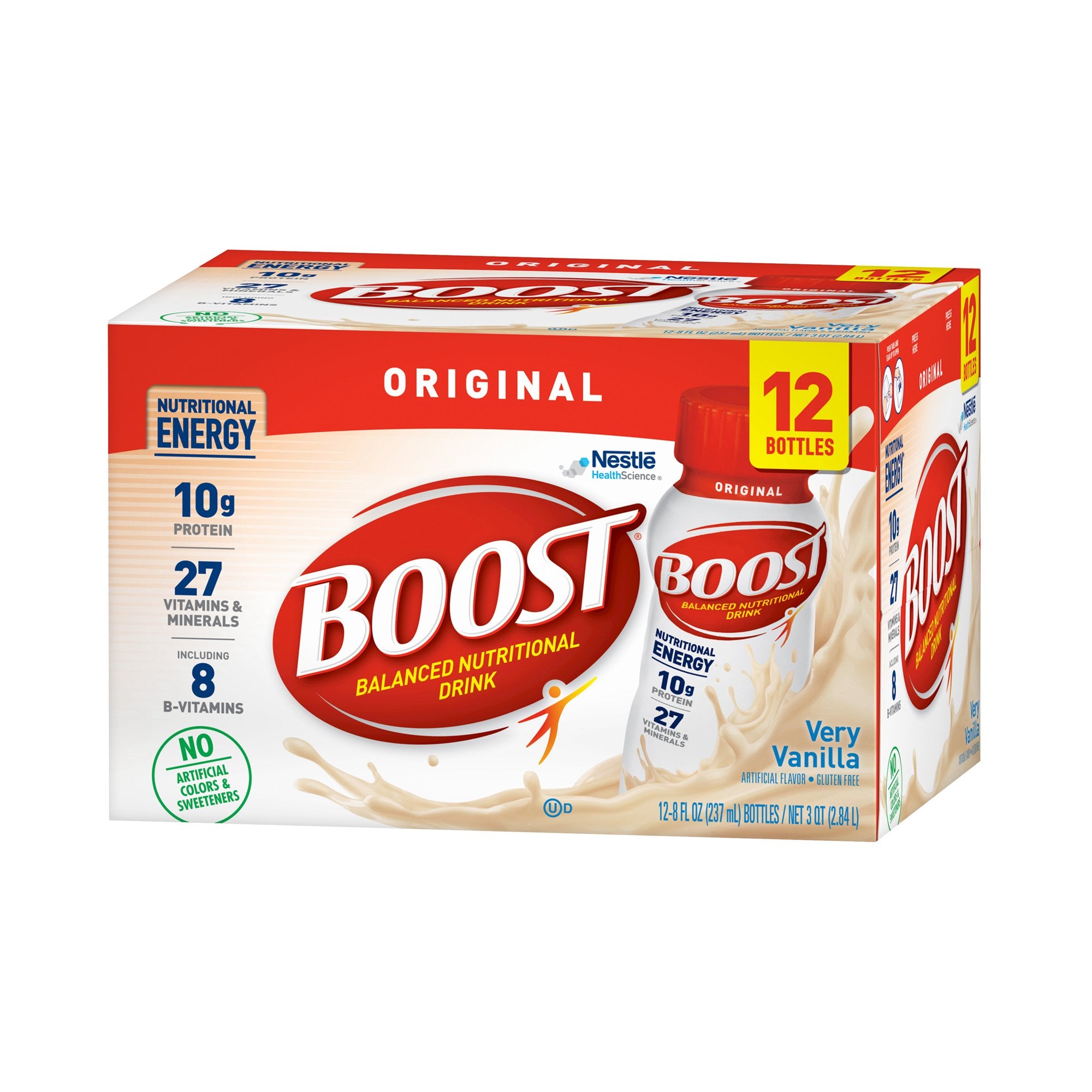Oral Supplement Boost Original Very Vanilla Flavor Liquid 8 oz. Bottle