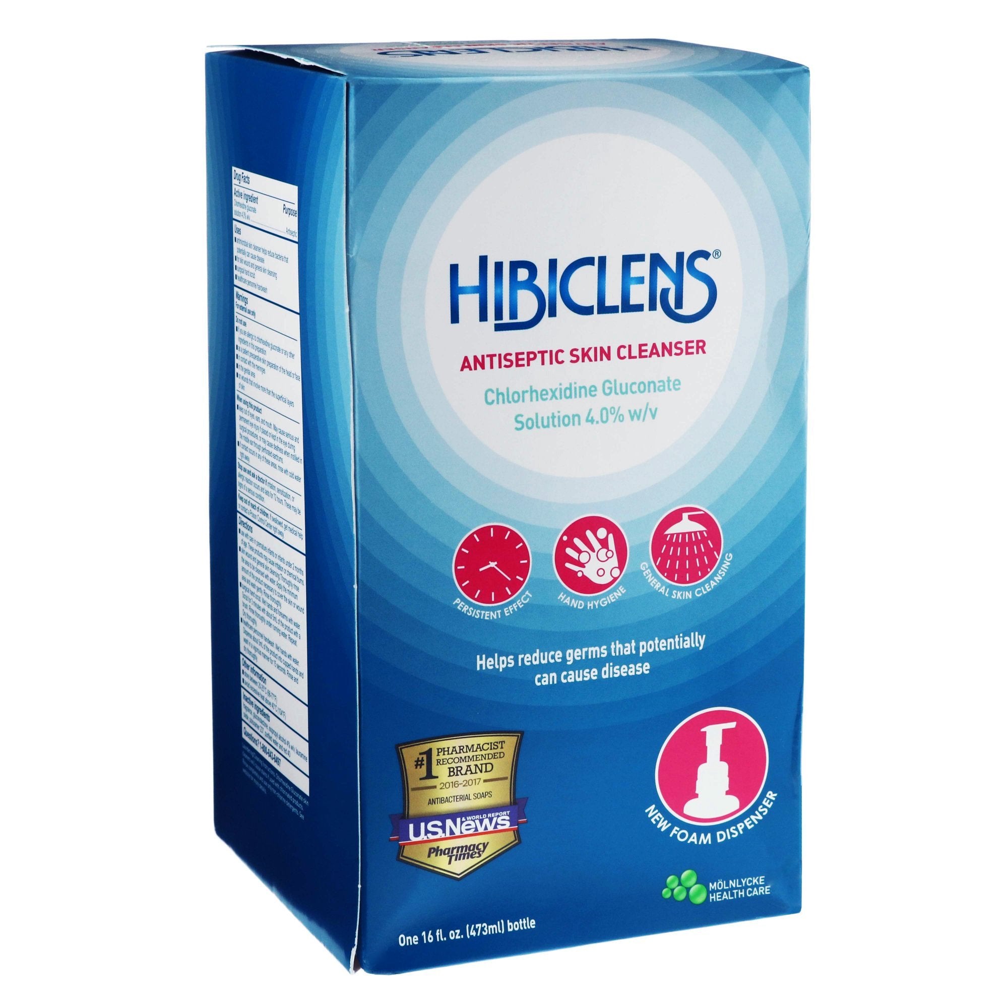 Antiseptic / Antimicrobial Skin Cleanser Hibiclens 16 oz. Pump Bottle 4% Strength CHG (Chlorhexidine Gluconate) NonSterile