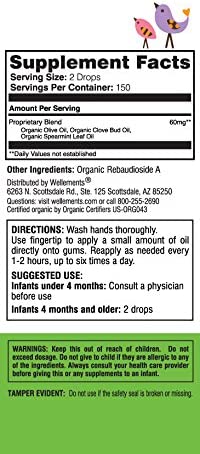Wellements Organic Baby Tooth Oil - 0.5 oz