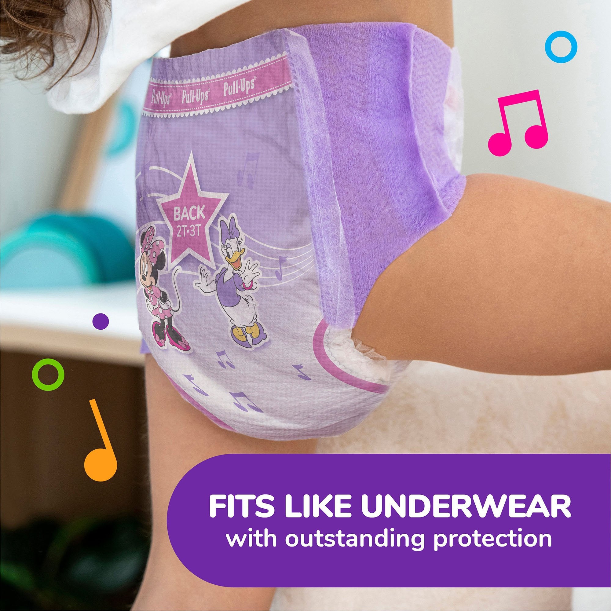 Female Toddler Training Pants Pull-Ups Learning Designs for Girls Size 3T to 4T Disposable Moderate Absorbency