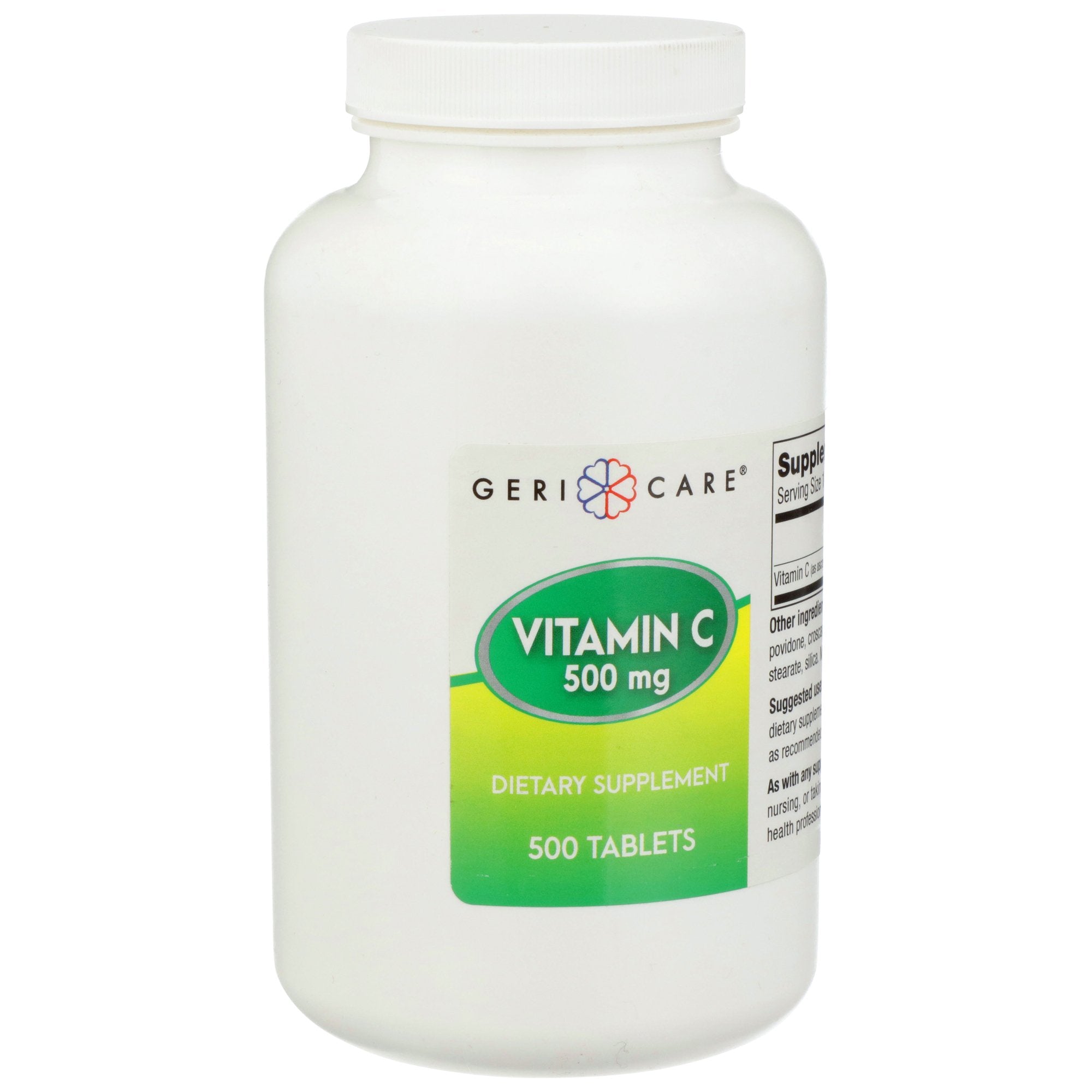 Vitamin C Supplement Geri-Care Ascorbic Acid 500 mg Strength Tablet 500 per Bottle