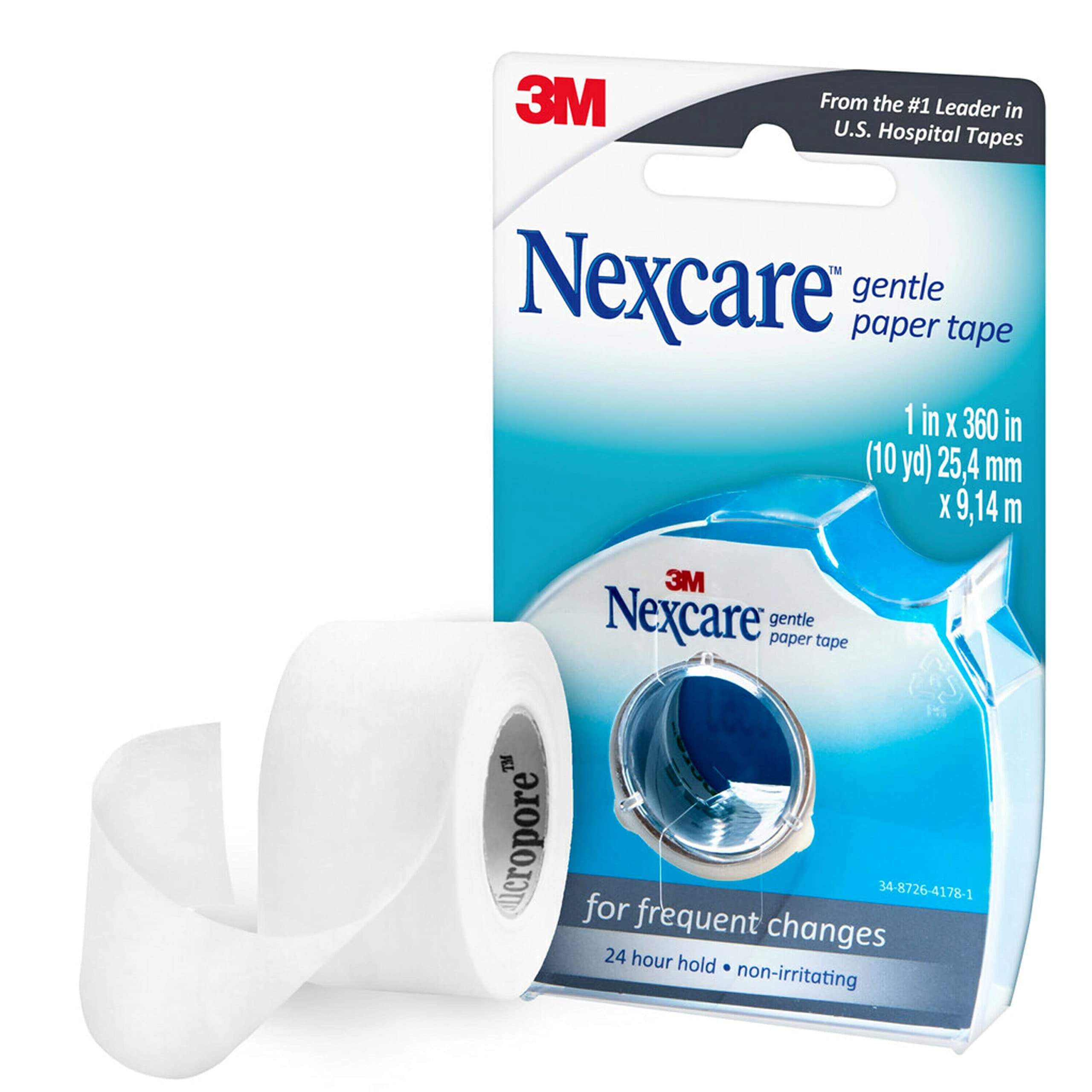 Nexcare Gentle Paper Tape Dispenser, 1 x 10 yds