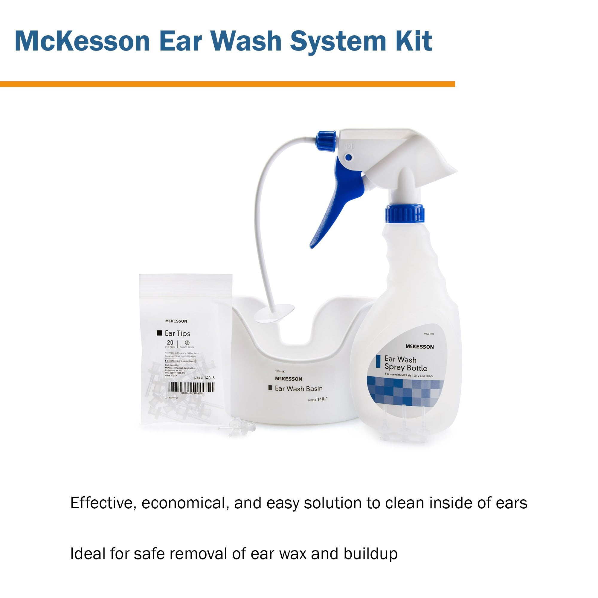 Ear Wash System McKesson Disposable Tip Blue / White