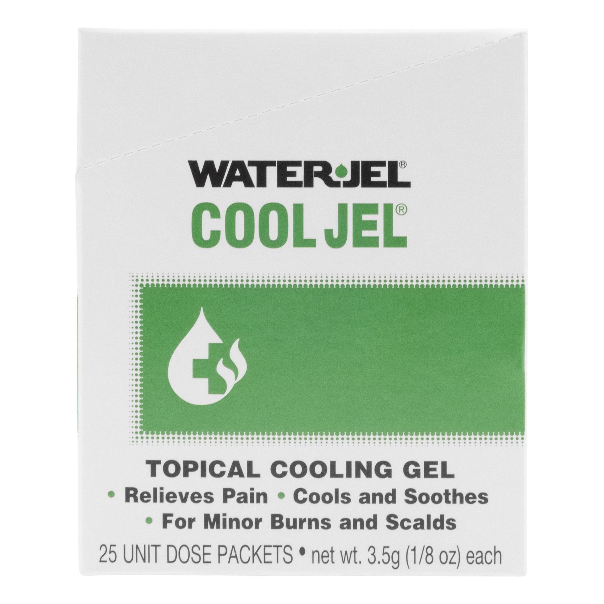 Burn Relief Water Jel Cool Jel Topical Gel 3.5 Gram Individual Packet