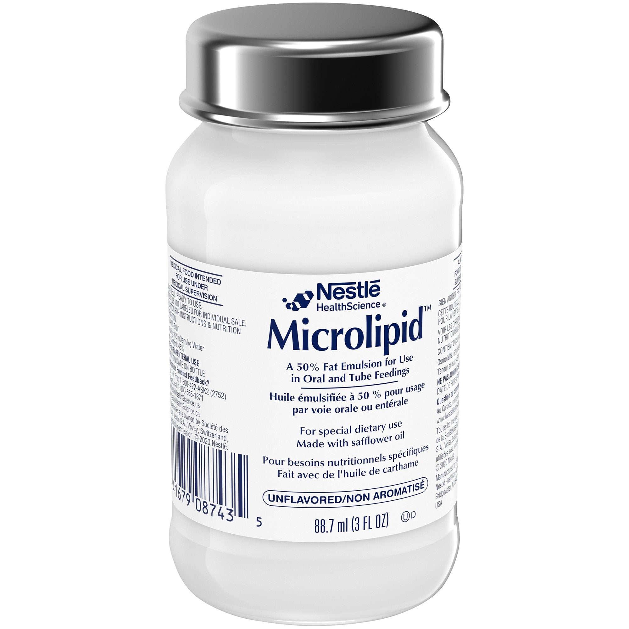 Oral Supplement Microlipid Unflavored Liquid 3 oz. Bottle