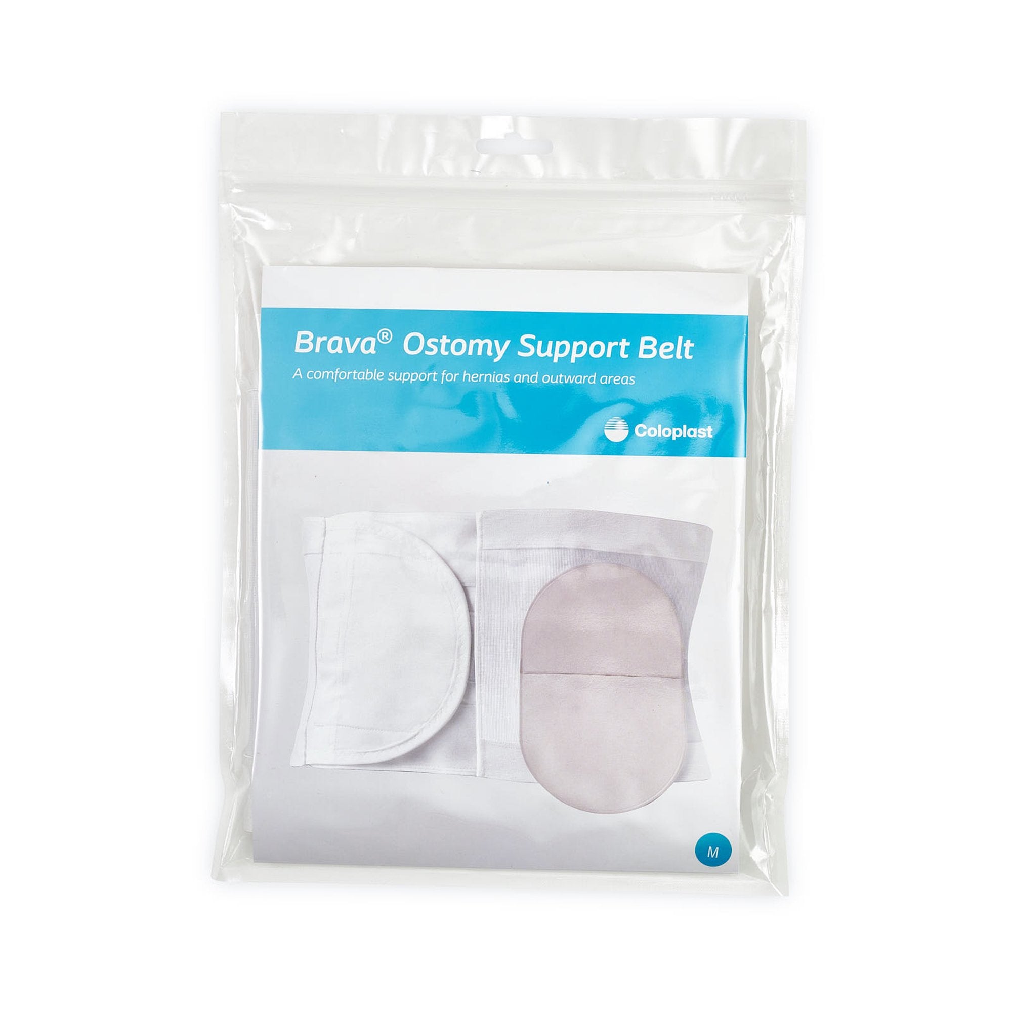 Ostomy Support Belt Brava Medium, 31 to 35 Inch Waist, White