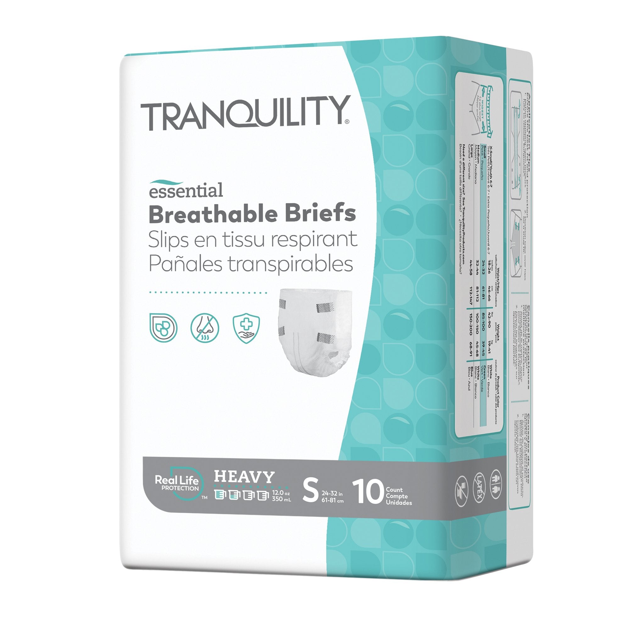 Unisex Adult Incontinence Brief Tranquility Essential Small Disposable Heavy Absorbency