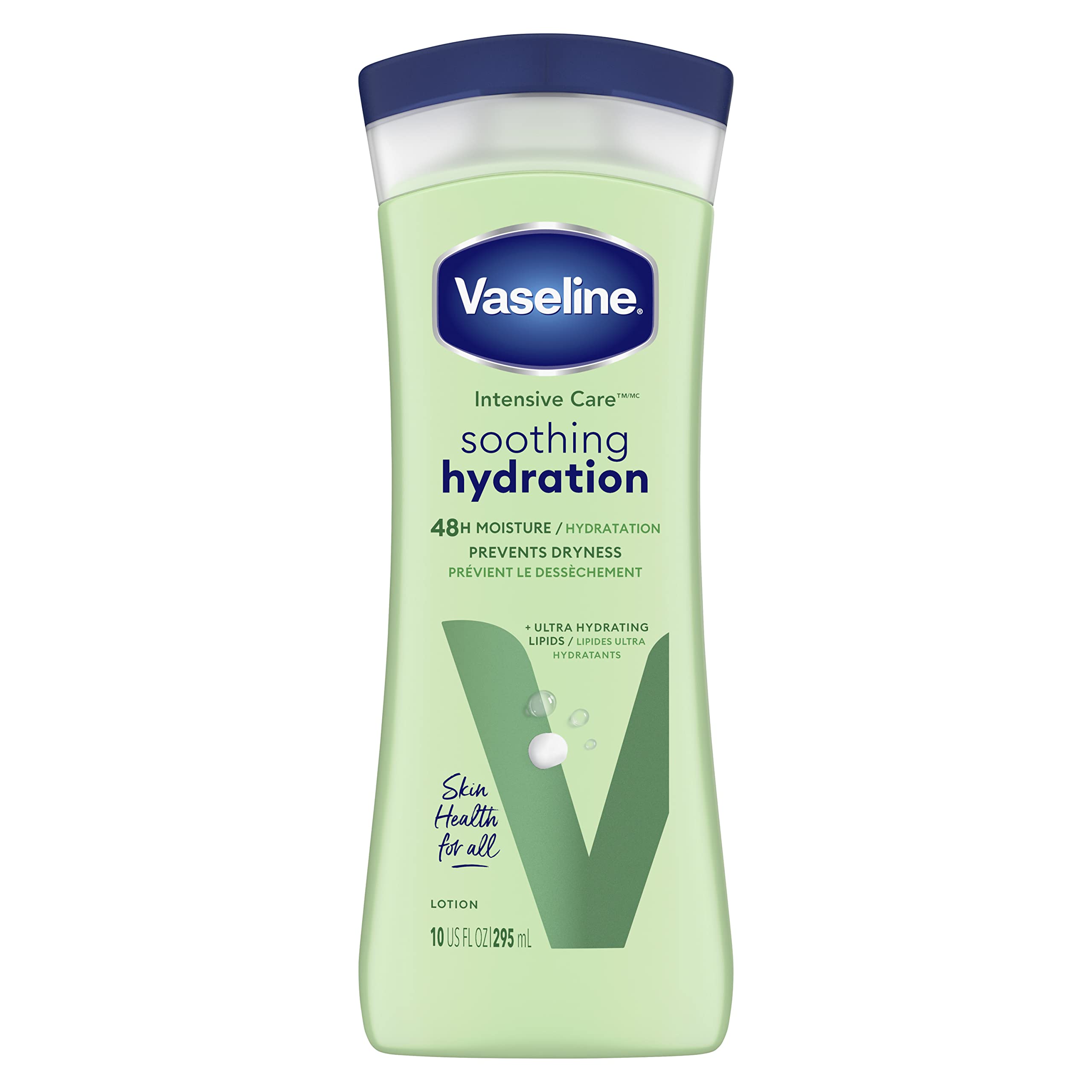 Vaseline Intensive Care Hand and Body Lotion For Dehydrated Skin Soothing Hydration Dry Skin Lotion with Aloe Vera Extract & Ultra-Hydrating Lipids 10 oz