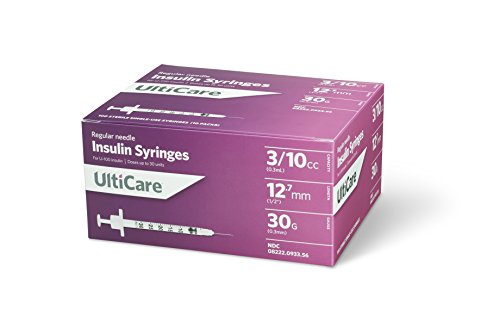 UltiCare 09335 U100 Insulin Syringe, 0.3 cc, 30 g x 1/2" (Pack of 100)